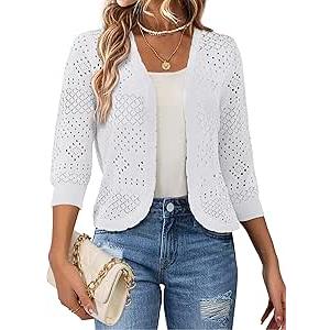 GRACE KARIN Womens Long Sleeve Button Up Cable Knit Cardigan Lightweight 2025 Crewneck Button Down Sweaters for Women, L