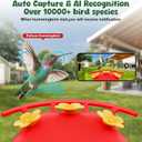 Svanur Smart Hummingbird Feeder with Camera,Solar Powered Humming Bird Feeders for Outdoors,Instant Notifications,W/32G Card,2K Live Video,Easy Clean & Refill,Ideal Gifts for Bird Lovers