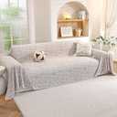 CYCMACO Boho Couch Cover for Dogs, 78"x134", Sofa Covers for 3 Cushion Couch, Washable Couch Covers for Sectional Sofa, Pet Sofa Slipcovers for Living Room, Couch Cover Blanket, Light Grey