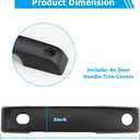 Exterior Door Handle Cover Compatible for Ford F150 2021 2022 2023 2024 Accessories Door Handle Protector Trim (with Key Hole and 2 Auto Sensor Holes, Matte Black)