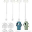 Straw Cup Conversion Kit with Silicone Sleeves for Dr. Brown's Narrow Glass Baby Bottle 8oz,Weighted Straw Replacement Kit with Soft Straw Top and Handle,6m+,Set of 4