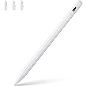 Stylus Pen for ipad, Active Pencil with Quick Charge, Palm Rejection Tilt Sensor, Magnetic Pen Compatible with 2018-2025 iPad Pro 13 M4 /11"/12.9"/10/9/8/7/6,iPad mini 5/6,iPad Air3/4/5/M2/M3 (A-30 mins Charge-White)