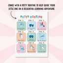Potty Training Reward Chart for Kids - Unicorns & Castles x 10 pcs - Potty Training Chart for Girls - Routine Calendar - Sticker Board - Train to Poop - Toddler Schedule Chart by Central 23
