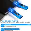 256GB 3in1 High Speed Photo Backup Flash Drive Memory Stick for PC/Laptop/Android Phones.Photo Memory Stick for Samsung,LG,Google Pixel,Hua Wei,Moto,One Plus ect.(Type C/Micro/USB A)