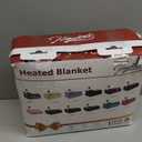 Homemate Electric Heated Blanket Twin - 62"x84" Heating Bed Blankets Throw with 10 Heating Levels 8 Hours Auto Off Fast Heating Over-Heated Protection Ultra Soft Warm Flannel ETL Certified Grey