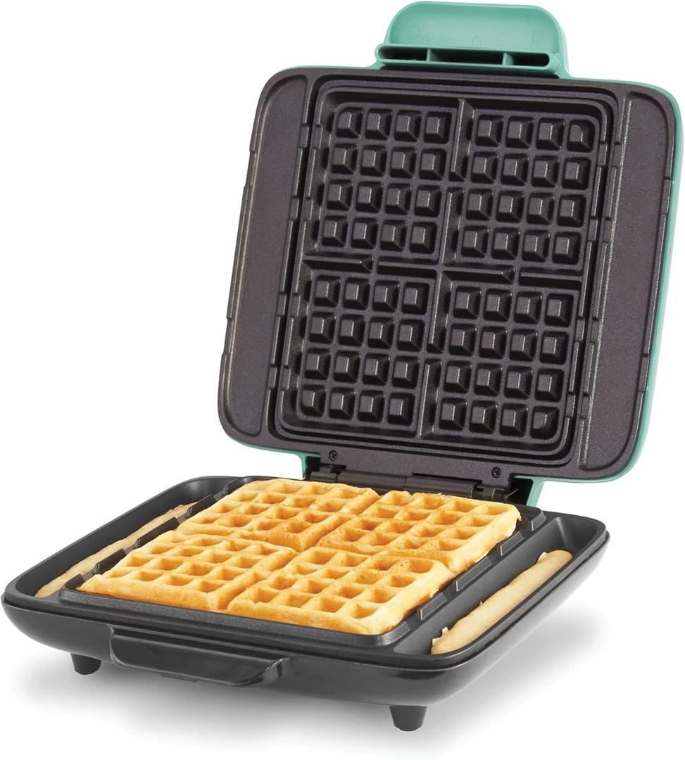 Dash Deluxe No-Drip Waffle Iron Maker Machine 1200W + Hash Browns, or Any Breakfast, Lunch, & Snacks with Easy Clean & Mini Maker for Individual Waffles, Hash Browns, Keto Chaffles