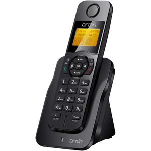 Ornin D1005 Cordless Phone for Home and Office, Caller ID, Speakerphone, Rubber Oil Injection(Single Pack, Black)