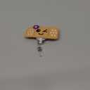 2Pcs Brown Nurse Badge Holder Reel,26 inch Retractable Cord,Cute Bandaid Badge Clip,ID Badge Holder with Alligator Clip,Badge Holders for Office and School Identification Badges and Supplie