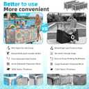 Jotesnew 365 Gallon 103" L Extra Large Swimming Pool Storage Bin, Pool Noodles Holder, Toys, Floats, Balls and Floats Equipment Mesh Rolling Storage Organizer Bin, 103" Lx32 Wx35 H (Gray)
