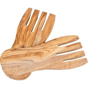 Lipper International Olive Wood Salad Hands, 4" x 7.5", One Pair