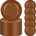 50 Pcs Brown Charger Plates Bulk, 13" Round Beaded Plate Chargers for Dinner Plates, Decorative Dinner Chargers Plastic Table Chargers for Wedding Holiday Party Baby Shower Event Decoration (Brown)