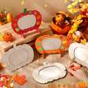 2 x Geelin 6 Pack Fall DIY Wooden Pumpkin Picture Frames Craft Kits Pumpkin Photo Frame Ornament for Thanksgiving Autumn Art Fall Craft Decoration for Home Classroom Activities Gift Party Favor (Classic)