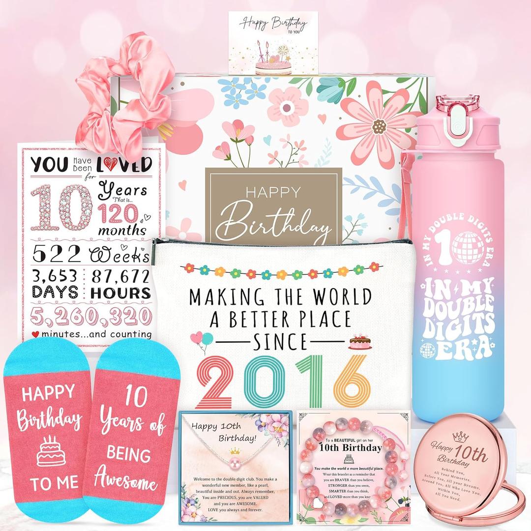 10 Year Old Girl Birthday Gift for 10 Years Old Girls Gifts Trendy Stuff Happy 10th Birthday Gifts for Girls Popular Ten Year Olds Girl Gift Ideas Cute Double Digits Decorations Presents Accessories