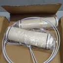 GIGIVOSHA Lamp Shades Set of 2 - Drum Lampshades 11.4" x 12.9" x 9.8" Inches, Fabric Medium Replacement Lampshades for Table Lamp, Floor Lamp, Assembly Required, Spider,Linen (Beige with Black Rim)