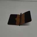 Fan&Ran Leather Mini 3 Ring Binder for 5.5"x8.5" Paper, 1" Round Rings, Interior Pockets & Snap Closure, Half Letter Size, Vintage Brown
