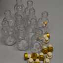 11 Pack Clear Glass Bottles 3 oz, Glass Liquor Bottles with T-Top Caps, Mini Glass Bottle with Cork, 100ml Glass Container for Beer, Juice, Oil, Sauce