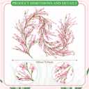 Canlierr 1 Pack 71 Inch Artificial Forsythia Branches Faux Flower Vine Garland Forsythia Flower Hanging Wreath Floral DIY Decoration for Front Door Home Indoor Spring Wedding Easter Decor (Pink)