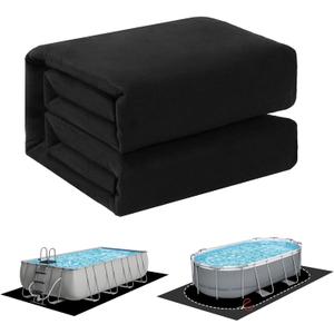 Safana Upgrade Thicken 12 x 18 ft Rectangular Pool Liner Pad for Rectangle/Oval Above Ground Pool, 300g/㎡ Seamless Swimming Pool Mat, Under Pool Padding, Puncture Protection, Extend Liner Life