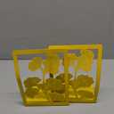 2Pcs Style Ginkgo Leaf Metal Book Ends for Book Lovers - Pair of Bring Luck Bookends Office Desktop Home Office Supplies Rack Bookshelf (B212-Golden Yellow)