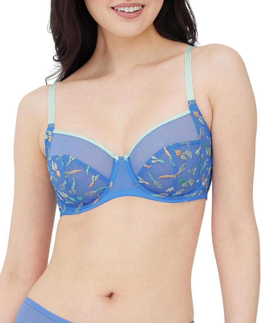 Skarlett Blue Women's Spellbound Full Coverage Underwire Bra 336212 (30G, Pool Party Combo)