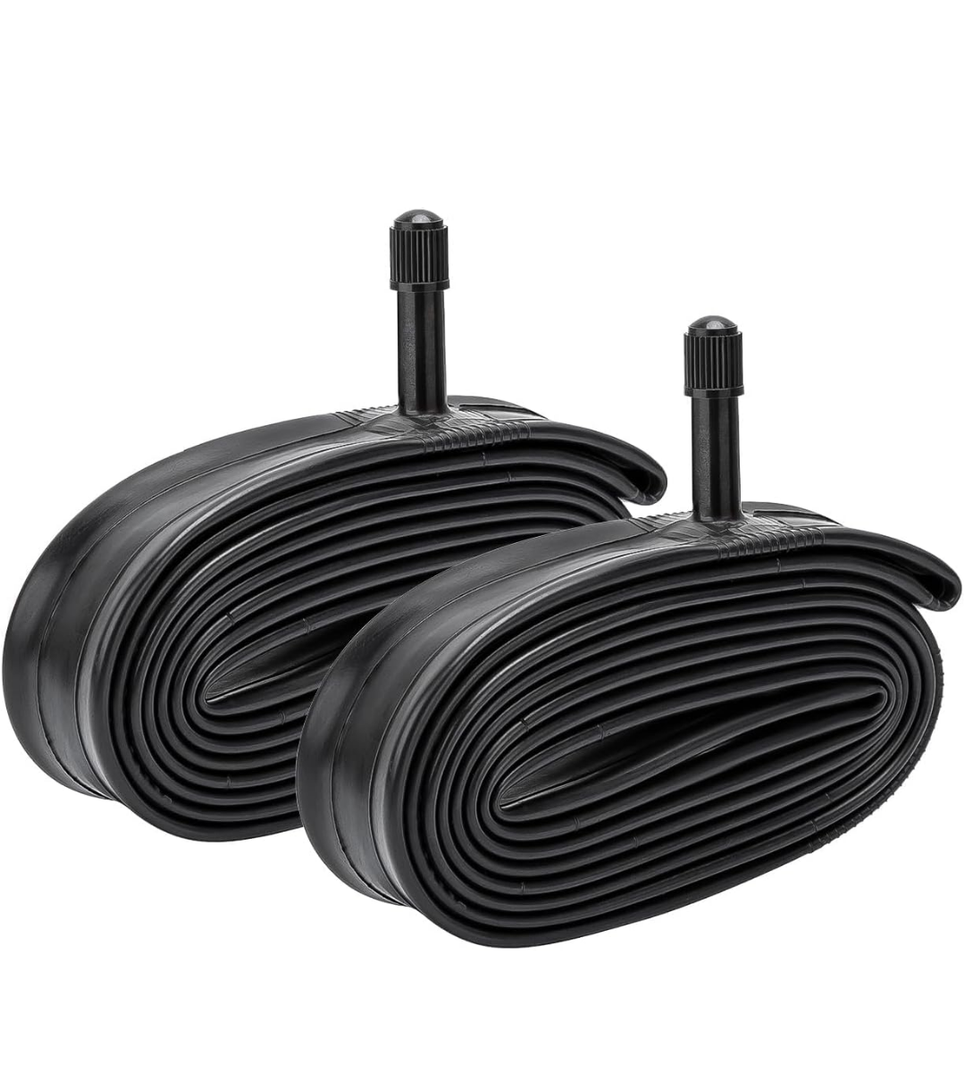 2-PCS 24" Heavy Duty Bike Tire Tubes 24x1.75/2.25 AV32MM Schrader Valve 45/57-507 Inner Tubes Compatible with 24 x 1.75 24x1.95 24x2.10 24x2.125 24 x 2.25 Cruisers, MTB, Gravel, City Bike Tire Tubes