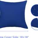 JMGBird Water-Resistant Outdoor Pillows Set of 2, 18x18 inch Durable Navy Blue Throw Pillows with Inserts for Patio Furniture