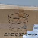 Triple Pan Stainless Steel Sifting Cat Litter Box