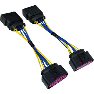 10 to 14 Pin Xenon HID Headlamp Headlight Connector Adapter Replacement 1J0 973 737 Compatible with VW Tiguan Passa 2015