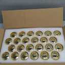 TBWIND 24 Pcs Gold Votive Candle Holders, Speckled Mercury Gold Glass Candle Holder Bulk for Wedding Centerpiece Table Decor, Tea Lights Candle Holder for Valentines Day Decor, Home Decor