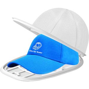 Eiito Hat Washer Cage, Hat Washer for Baseball Caps for Washing Machine or Dishwasher, Ball Cap Washers Frame for Flat and Curved Hats, Hats cage, Fit for Adult and Kid's, 1 Pack White (With Mesh White 1 Pack)