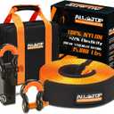 ALL-TOP Nylon Recovery Kit with Hitch Receiver: 3" x 30' (35,000lbs) 100% Nylon Snatch Strap + 2" Shackle Hitch Receiver + 3/4 HD Shackles (2pcs) with Isolator + Storage Bag