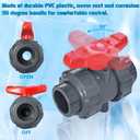 PVC Union Ball Valve, 1" Inch (DN25) True Union Full Flow Ball Valve with ASTM EPDM O-ring, Slip Socket, Full Port for Water System