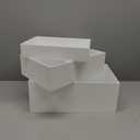 3Pcs White Buffet Risers 10" 12" 14" Acrylic Food Risers Display Stands Catering Supplies Buffet Display with Hollow Bottom