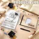 Marspark Graduation Guest Book Set 16 x 9" 90 Pages Wooden Scrapbook Photo Album Photo Guest Book Sign with Pen Graduation Memory for College Gift Congratulations Grad Party Decorations