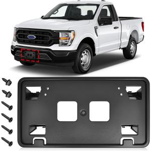 TOP-MAX License Plate Bracket Compatible with 2021-2023 Ford F150 3.3L V6 5.0L V8 Accessories, Front Bumper License Plate Holder Frame Replace for ML3Z-17A385-AB
