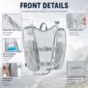Zavothy Hydration Backpack with 1.5L Water Bladder, Lightweight Water Backpack for Women, Hydration Pack with Rain Cover for Running Hiking Cycling Festival, Reflective Bounce-Free Fit