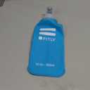 FITLY Soft Flask - Shrink As You Drink Soft Water Bottle for Hydration Pack - Folding Water Bottle Ideal for Running, Hiking, Cycling, Climbing & Rigorous Activity, 350 ml