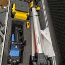 Rotary Laser Level Kit, 1/16" @100' Accuracy, 2296FT Work Range, IP66 Self-Leveling Construction Laser Transit with Tripod & Grade Rod, Swappable Battery System for Construction Job, Red Bean