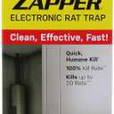 Victor Rat Zapper Classic Indoor Electronic Mouse and Rat Trap - 1 Electric Trap - RZC001-4 - Kill Up To 20 Rats - Easy to Use - LED Light Catch Alerts - Humanely Kill Mice and Rats - No See, No Touch