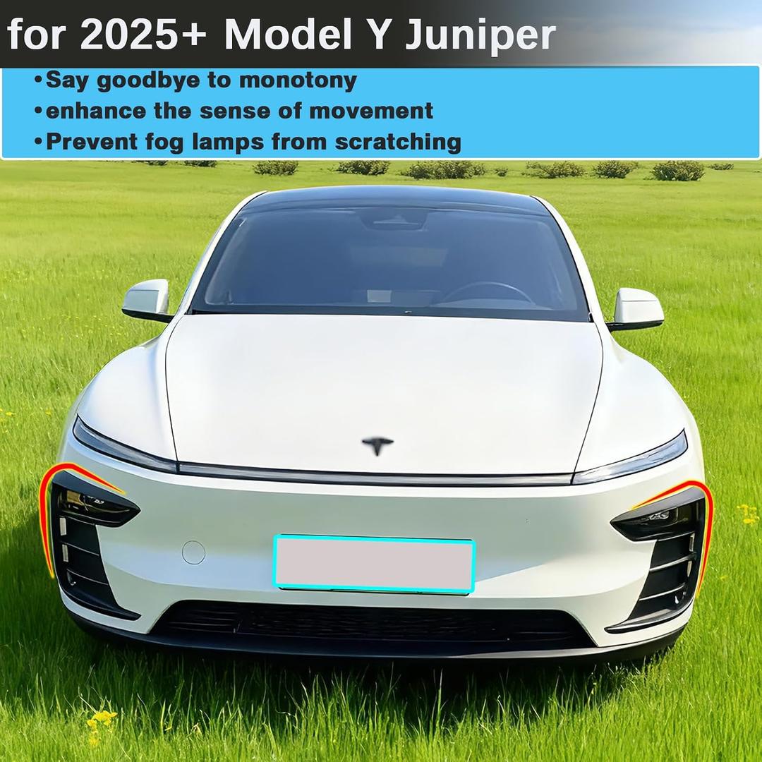 yhcdsea for 2025 2026 Tesla Model Y Juniper Front Fog Light Cover-LT