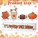 Geelin 5 Pcs Fall Decorations for Home Fall Football Tiered Tray Decor Rustic Wooden Maple Leaf Block Sign It's Pumpkin Spice Season Thanksgiving Table Centerpiece for Farmhouse Autumn Harvest Party