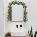 CQURE 8Pcs Eucalyptus Garland,Artificial Eucalyptus Leaves Table Greenery Garland Wreath Spring Vines for Wedding Party Table Bedroom Wall Room Decor