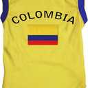 Petitebella Colombia & Flag Puppy Dog Shirt (Yellow/Blue Hem, XXX-Large)