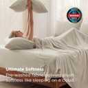 Bedsure Deep Pocket King Sheet Set - 6 Piece, Prewashed Ultra-Soft King Size Sheets Set, Fits Mattresses Up to 18 Inches Thick, Breathable & Secure Fit, Hotel Luxury Bedding, Linen