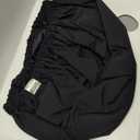 Yanibest Shower Cap for Women Reusable Waterproof,Satin Lined Bath Cap with Soft Elastic Band,Large Washable Hair Caps for Shower (Black)