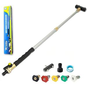 2025 Upgraded Long Extendable Jet Dual Nozzle for Garden Hose 18-31, Includes 5 Interchangeable Nozzles and Quick Connectors High Pressure Washer Tools for Window/Car/Patio/Pet/Floor Cleaning(Black) 2025 Upgraded Long Extendable Jet Dual Nozzle for Garden Hose 18-31, Includes 5 Interchangeable Nozzles and Quick Connectors High Pressure Washer Tools for Window/Car/Patio/Pet/Floor Cleaning(Black)