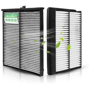 Engine & Cabin Air Filter for 2014-2018 Mazda 3 (2.0L)/ 2014-2018 Mazda 3 (2.5L)/2014-2021 Mazda 6 (2.5L) Air filter for Car Replacement CF11811 CA11259 Automotive Accessories-2 Pack