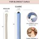 2 x Classic Heatless Curls Overnight Rods No Heat Hair Curlers to Sleep Jumbo Foam Large Hair Rollers for Long Short Hair Heatless Curling Rod Set Styling Tools with Satin Scarf Blue