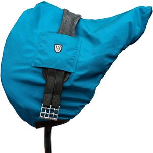 Harrison Howard Premium Waterproof/Breathable Fleece-Lined Saddle Cover Azure Blue (GP/CC-One Size)