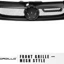 Armordillo Aluminum Mesh Style Front Grille|Compatible With 1999-2006 Volkswagen Golf/GTI / R32 MK4|8739846|Matte Black|Front Hood Bumper Grille